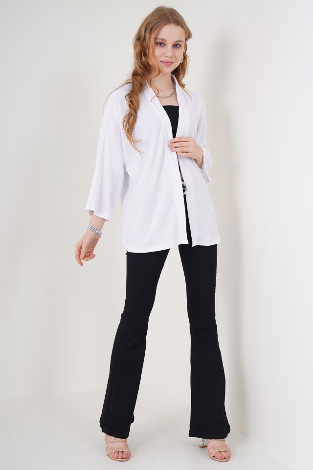 5862 Örme Kimono - Haki