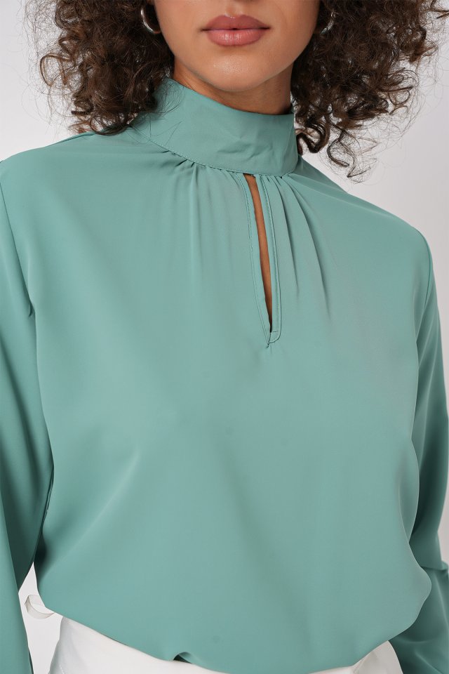 0418 Pencere Detaylı Bluz - Siyah