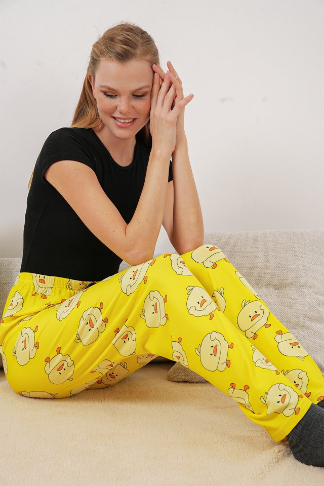 4323 Desenli Pijama Altı - Y.Zümrüt