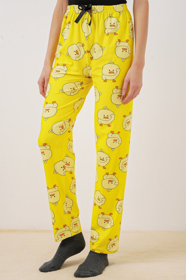 4323 Desenli Pijama Altı - Y.Zümrüt