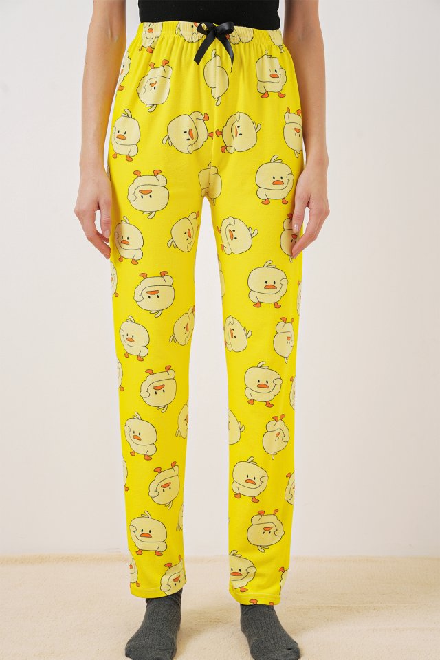 4323 Desenli Pijama Altı - Y.Zümrüt