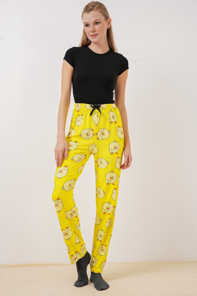 4323 Desenli Pijama Altı - Y.Zümrüt