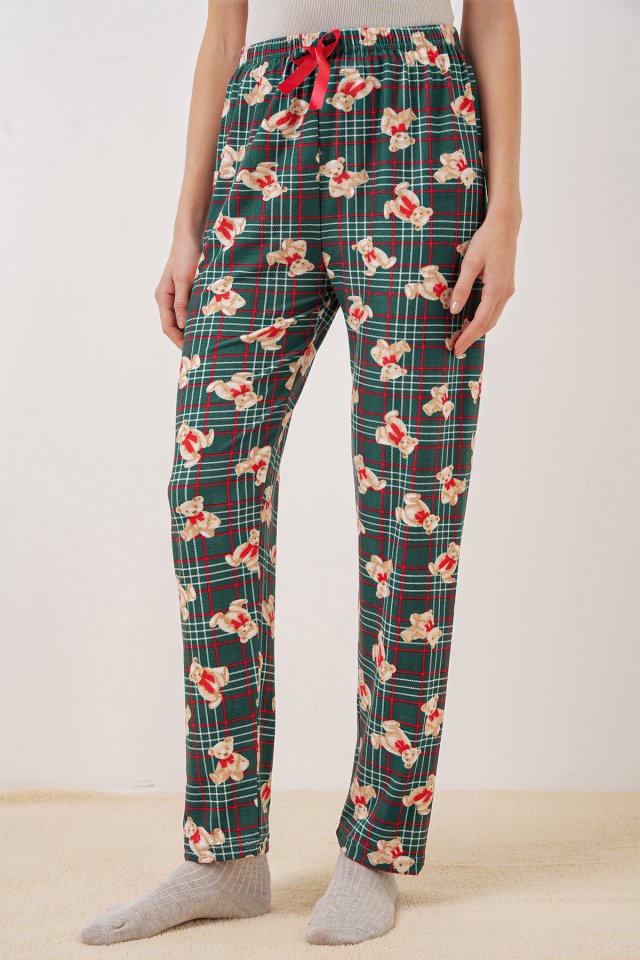 4323 Desenli Pijama Altı - Y.Zümrüt