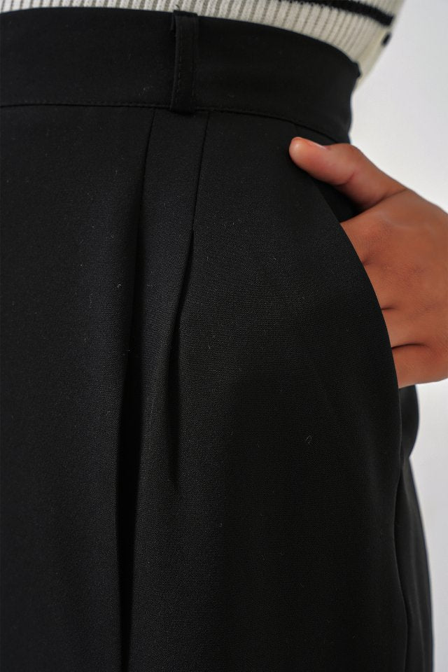 6647 Bol Paça Kumaş Pantolon - Krem