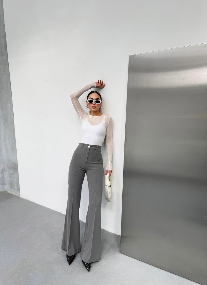230 Gr Poly Viscose Full Lycra İspanyol Paça Pantolon