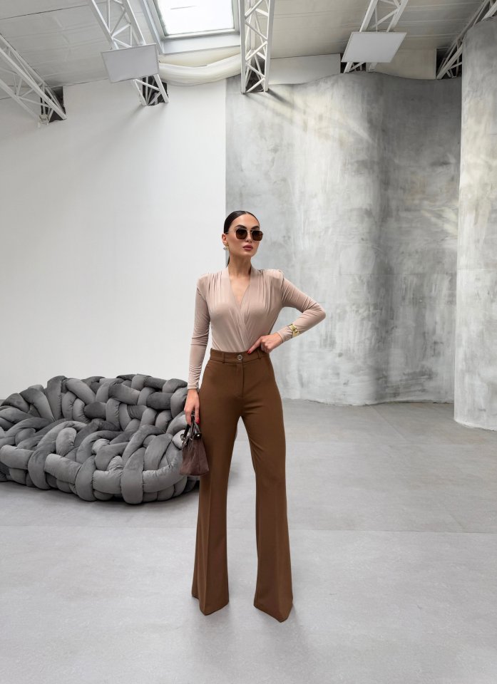 230 Gr Poly Viscose Full Lycra İspanyol Paça Pantolon