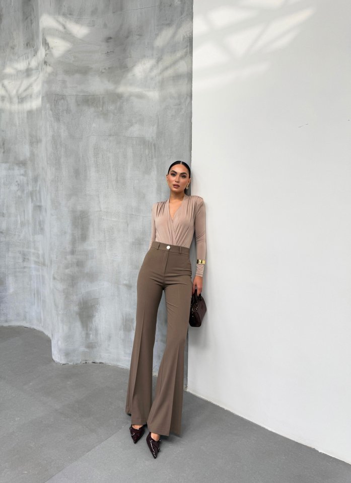 230 Gr Poly Viscose Full Lycra İspanyol Paça Pantolon