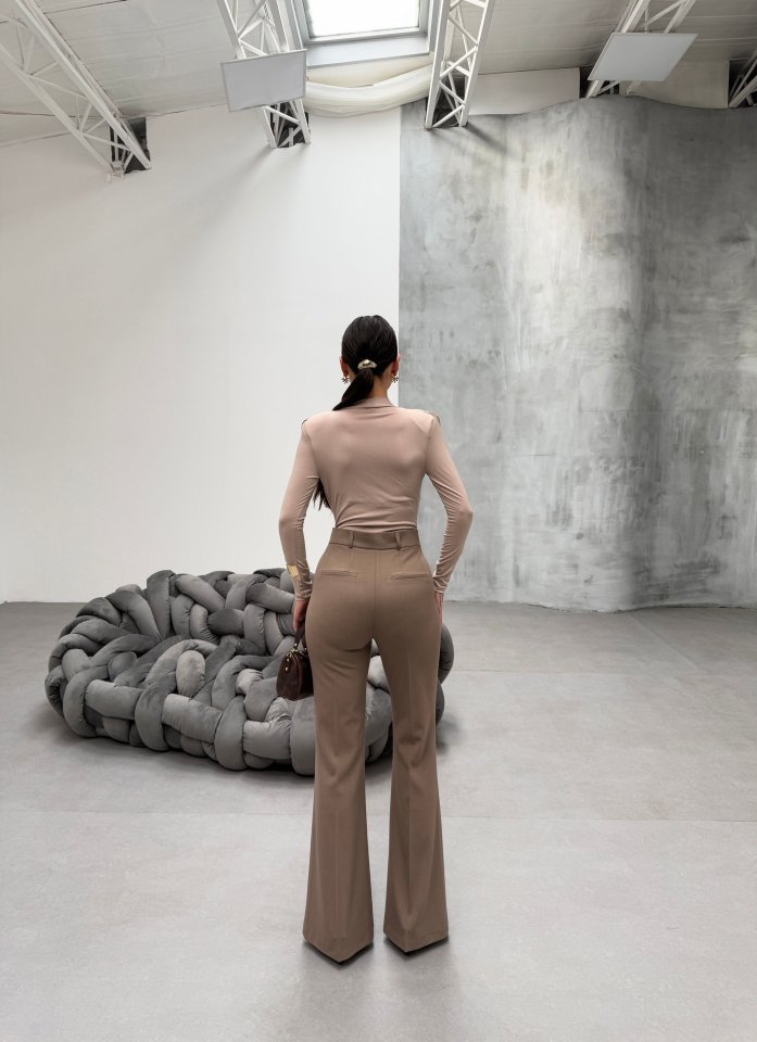 230 Gr Poly Viscose Full Lycra İspanyol Paça Pantolon