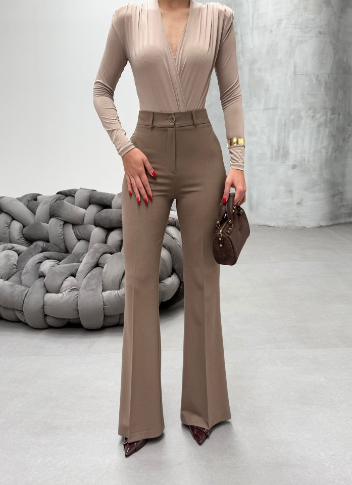 230 Gr Poly Viscose Full Lycra İspanyol Paça Pantolon