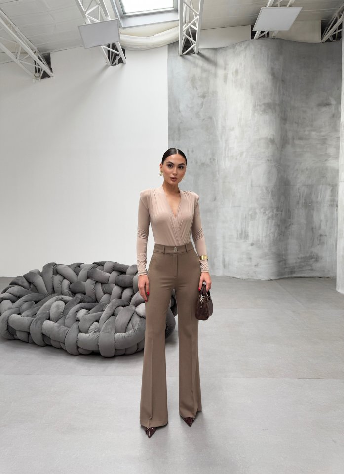 230 Gr Poly Viscose Full Lycra İspanyol Paça Pantolon