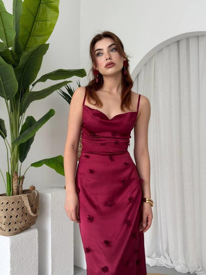 Dora Çiçek Detaylı Elbise