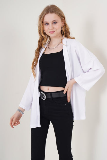 5862 Örme Kimono - Haki