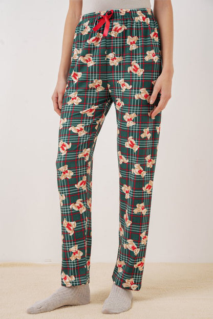 4323 Desenli Pijama Altı - Y.Zümrüt