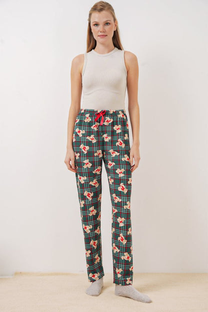 4323 Desenli Pijama Altı - Y.Zümrüt